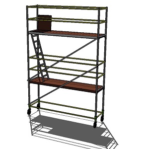 Echafaudage roulant en 80 cm par 300cm de largeur, Hauteur de travail 5.5